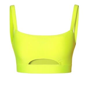 NWOT Aggi by Halewski Joy Laser Neon Yellow Top
